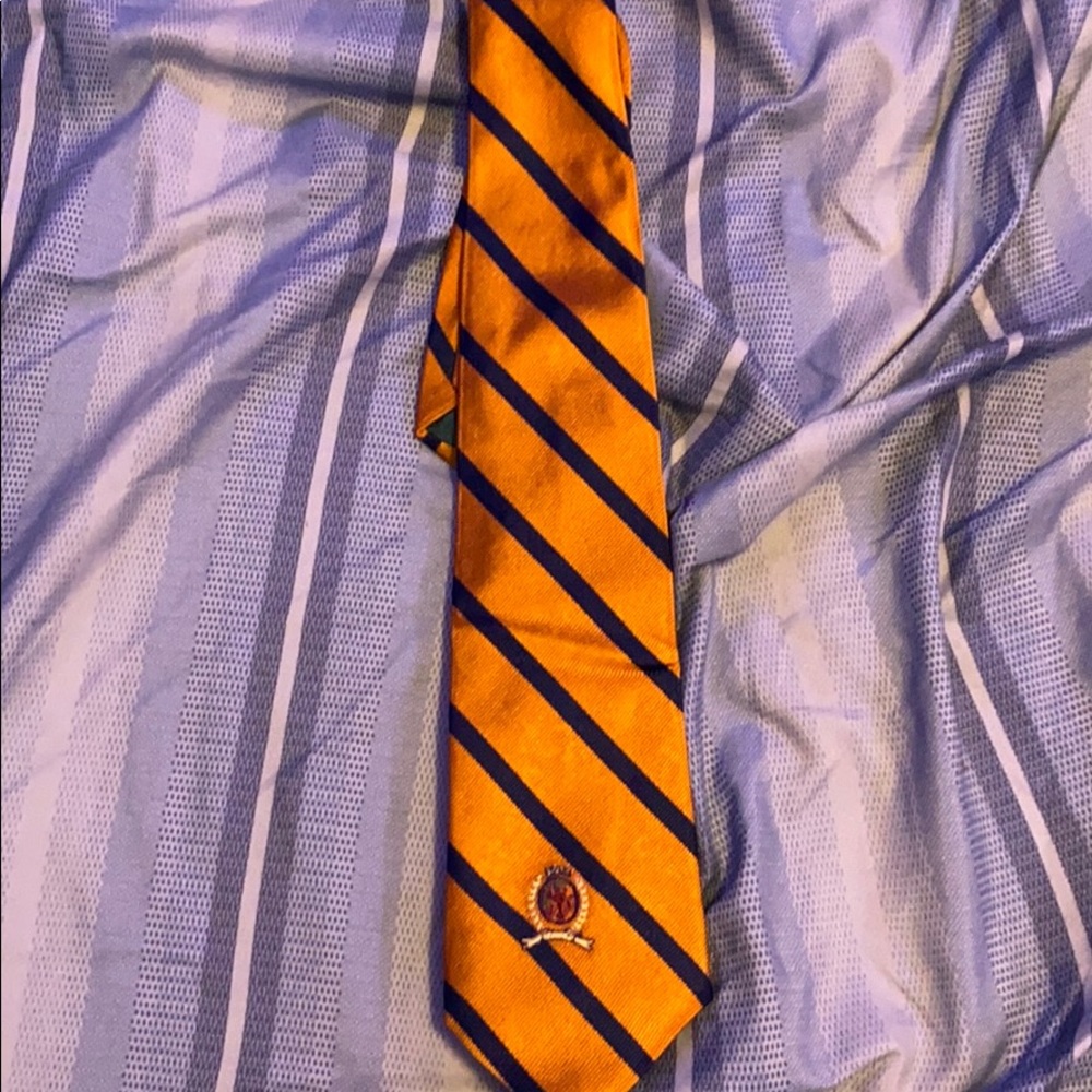 Orange and Navy Tommy Hilfiger Tie